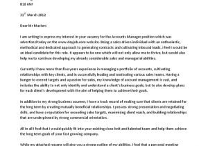 Cover Letter for Account Coordinator Cover Letter Key Account Manager Experience Resumes