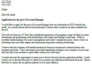 Cover Letter for Account Officer Account Manager Cover Letter Example Icover org Uk