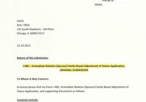 Cover Letter for Adjustment Of Status Application Sample Cover Letter K1 Visa Adjustment Status Sample Resume