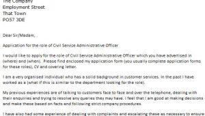 Cover Letter for Administrative Officer Position Civil Service Administrative Officer Cover Letter Example