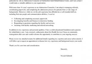 Cover Letter for Admissions Officer Admissions Counselor Cover Letter Sample Cover Letters