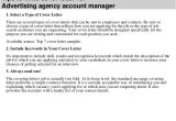 Cover Letter for Advertising Agency Advertising Agency Account Manager Cover Letter