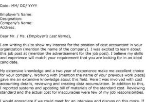 Cover Letter for An Accounting Position Sample Cover Letter for Accounting Job