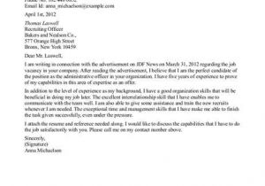 Cover Letter for An Admin Job Administrative assistant Cover Letter