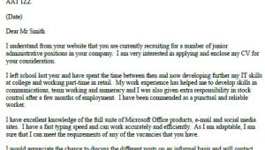 Cover Letter for An Admin Job Example Of A Cover Letter for Administrative Jobs