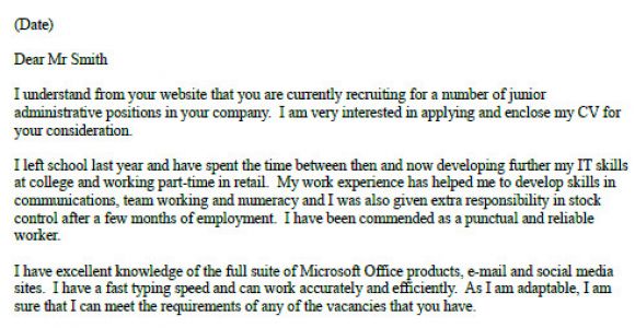 Cover Letter for An Admin Job Example Of A Cover Letter for Administrative Jobs