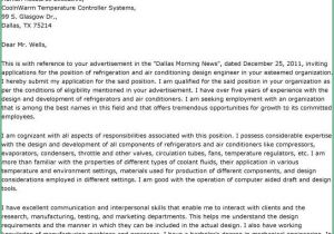 Cover Letter for An Engineering Job Application Cover Letter for Engineer