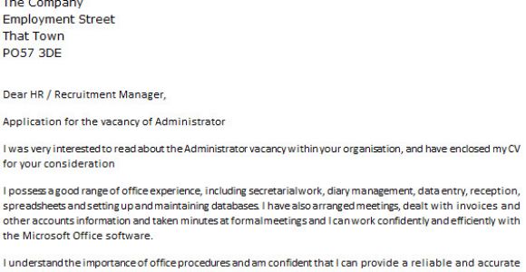 Cover Letter for An Office Job Post Reply