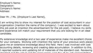 Cover Letter for Applying Accounting Job Sample Cover Letter for Accounting Job