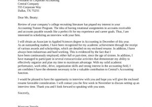 Cover Letter for Audit Trainee Accounting Trainee Program Cover Letter Samples and Templates