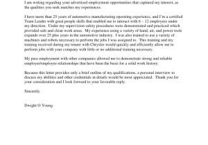 Cover Letter for Automotive Industry Dwight O Young Cover Letter
