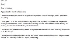 Cover Letter for Babysitter Position Babysitter Cover Letter Example Icover org Uk