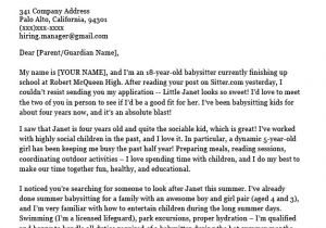 Cover Letter for Babysitter Position Babysitter Cover Letter Sample Tips Resume Companion