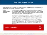Cover Letter for Bain and Company Bain Cover Letter Sample