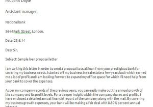Cover Letter for Bank Loan Proposal 34 Proposal Letter format Samples Sample Templates
