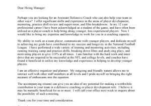 Cover Letter for Basketball Coaching Position Football Coach Cover Letter Letter Of Recommendation