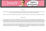 Cover Letter for Benefit Cosmetics Benefit Cosmetics Sample Market Research Project