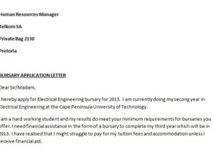 Cover Letter for Bursary Application Examples Bursary Application Guide 2013 Bursary Application Letter