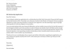 Cover Letter for Bursary Application Examples Scholarship Application Cover Letter Sample source