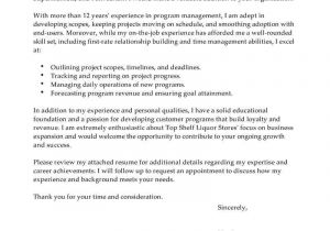 Cover Letter for Business Manager Position Free Cover Letter Examples for Every Job Search Livecareer