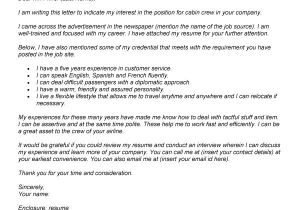 Cover Letter for Cabin Crew Position with No Experience Cover Letter Cabin Crew Experience Resumes