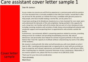 Cover Letter for Care assistant No Experience Care assistant Cover Letter