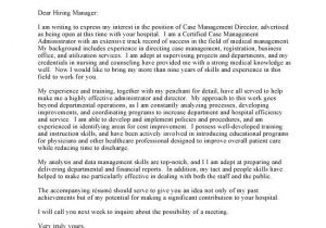 Cover Letter for Case Management Position Nurse Case Manager Cover Letter Case Management