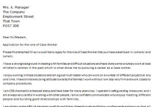 Cover Letter for Caseworker Case Worker Cover Letter Example Icover org Uk