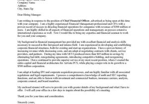 Cover Letter for Cfo Position Executive Cover Letter Samples Cfo