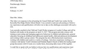 Cover Letter for Child and Youth Worker Child and Youth Worker Cover Letter