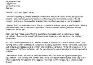 Cover Letter for Child and Youth Worker Youth Care Worker Cover Letter Http Www Resumecareer