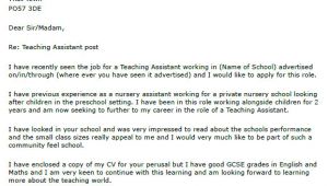 Cover Letter for Classroom assistant Teaching assistant Cover Letter Example Lettercv Com
