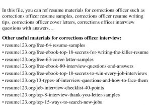 Cover Letter for Corrections Officer top 8 Corrections Officer Resume Samples