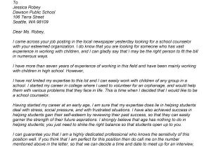 Cover Letter for Counseling Position Sample Cover Letter for School Counseling Job