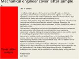 Cover Letter for Cv Mechanical Engineer Mechanical Engineer Cover Letter