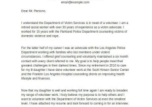 Cover Letter for Domestic Violence Job 6 Job Application Letter Templates for Volunteer Free