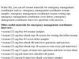 Cover Letter for Emergency Management Position top 8 Emergency Management Coordinator Resume Samples