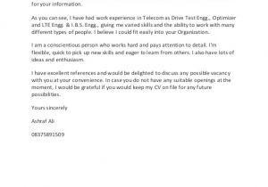 Cover Letter for Enquiring Possible Job Vacancies Cover Letter
