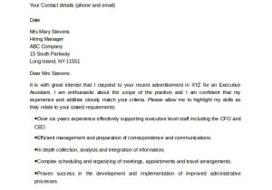 Cover Letter for Executive assistant to Ceo 10 Executive assistant Cover Letter Templates to Download