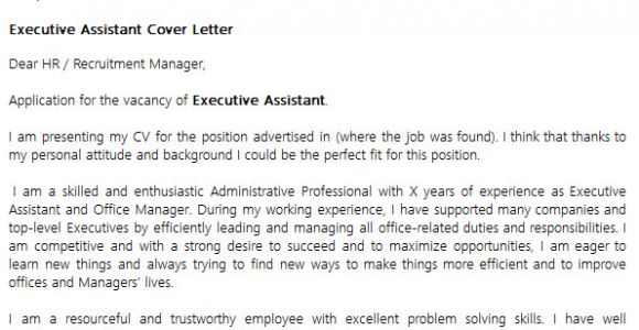 Cover Letter for Executive assistant to Ceo Executive assistant Cover Letter Example Icover org Uk