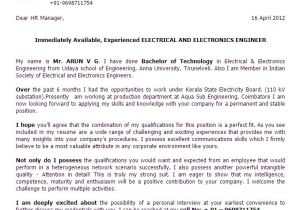 Cover Letter for Experienced Electrical Engineer Electrical Engineering Cover Letter Resume Badak
