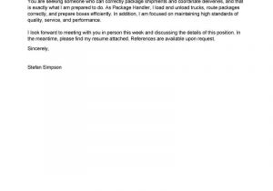 Cover Letter for Fedex Package Handler Cover Letter Sample Cover Letters