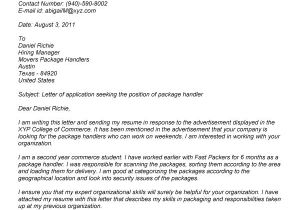 Cover Letter for Fedex Package Handler Job Description Resume