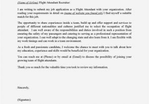 Cover Letter for Flight attendant Position with No Experience Flight attendant Cover Letter Examples Resume Template