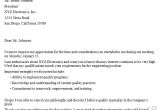 Cover Letter for Fresher Electronics Engineer Cover Letter for Internship Electronics Engineering