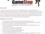 Cover Letter for Gamestop Game software Knowledge Gamestop Application Video Game