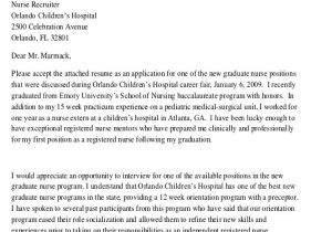 Cover Letter for Graduate Nurse Program Sample Cover Letter for Graduate Nurse Program