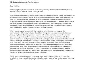 Cover Letter for Graduate Trainee Program Example Covering Letter Accountancy