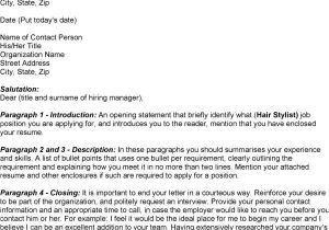 Cover Letter for Hairdressing Apprenticeship Stylist assistant Cover Letter Hair Stylist Cover Letter