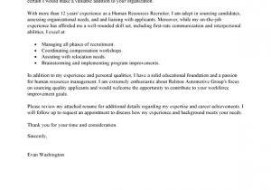 Cover Letter for Headhunter Recruiter Cover Letter Examples All About Letter Examples